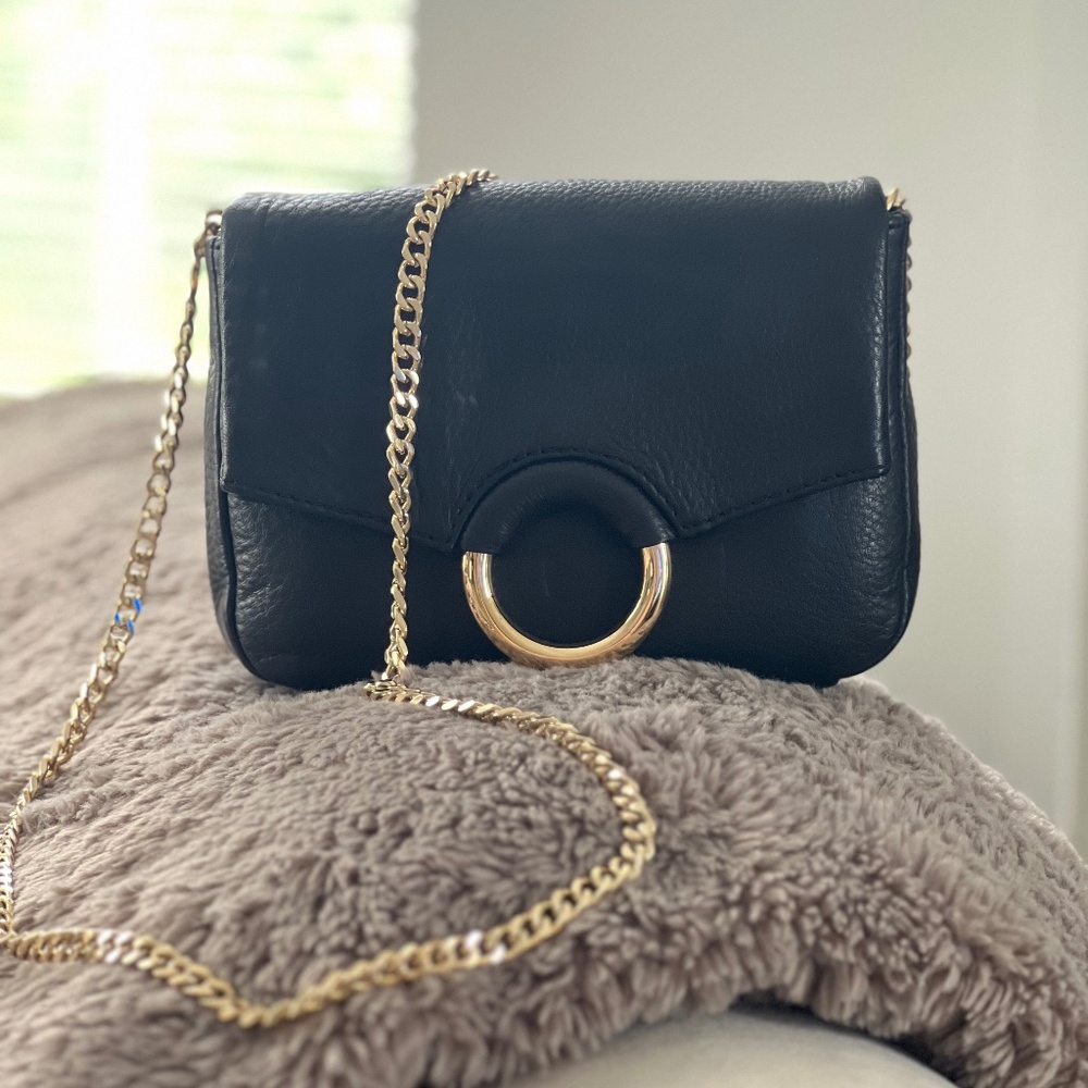 Black small leather purse
